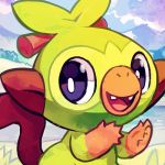  black_eyes extyrannomon_(artist) grookey leaf low_res mammal nintendo pok&eacute;mon pok&eacute;mon_(species) primate solo video_games 