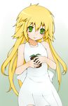  bad_id bad_pixiv_id blonde_hair blush child green_eyes highres kochiya_(gothope) kusano long_hair plant sekirei solo 