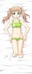  :p absurdres amputee bra commentary dakimakura double_amputee english_commentary flat_chest full_body hair_bobbles hair_ornament highres ibarazaki_emi incredibly_absurdres katawa_shoujo panties panty_pull pimmy solo sports_bra tongue tongue_out twintails underwear underwear_only undressing 