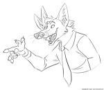  anthro canid canine clothing conjoined duo fox fusion kobi_lacroix male male/male mammal merging multi_ear multi_eye multi_nose necktie pawpads polydactyly shirt topwear 