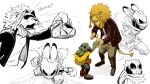  all_might alternate_species anthro clothed clothing duo felid furrification hi_res izuku_midoriya lagomorph leporid lion lunchbox lupin_fanart male mammal my_hero_academia open_mouth pantherine rabbit superhero 