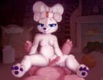  absurd_res anthro bear bimbo_(bakery) bimbo_bear blue_eyes bread breasts detailed_background duo erect_nipples female food genitals handjob hi_res human humanoid male male/female mammal masturbating_to_other masturbation nipples paws penile penis pinup pose pussy riding sex size_difference smaller_female smile spread_legs spreading uvfox vaginal vaginal_masturbation white_body 