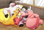  anatomically_inaccurate anthro avian back_at_the_barnyard balls bird bovid bovine canid canine canis cattle chicken domestic_dog domestic_ferret domestic_pig duke_(back_at_the_barnyard) fellatio freddy_(back_at_the_barnyard) galliform gallus_(genus) genitals group hi_res leonthelionel male male/male mammal mouse murid murine mustelid musteline obese oral otis_(back_at_the_barnyard) overweight peck_(back_at_the_barnyard) penile penis phasianid pig_(back_at_the_barnyard) pip_(back_at_the_barnyard) rodent sex suid suina sus_(pig) teats true_musteline udder_nursing udders weasel 