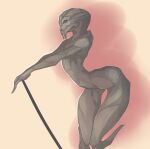  alien cane female grey_body hi_res humanoid mass_effect nude solo stickfigurequeen turian 
