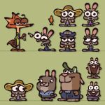  1:1 2023 alternate_costume anthro bonnie_hopps bottomwear canid canine cas_van_de_pol clothed clothing colored digital_media_(artwork) disney drugs feet female fox fur green_background grey_body grey_fur group hi_res judy_hopps lagomorph leporid male mammal marijuana model_sheet nick_wilde open_mouth rabbit red_fox simple_background smile standing stu_hopps tail topwear zootopia 