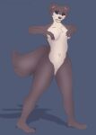 beastars blue_eyes canid canine canis curvy_figure eriklechugaa female hi_res juno_(beastars) looking_at_viewer mammal nude solo standing wolf 