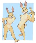  anthro bedroom_eyes buckteeth disney featureless_crotch fur hi_res jrjresq lagomorph leporid looking_at_viewer male mammal narrowed_eyes nude one_eye_closed rabbit rabbit_(winnie_the_pooh) seductive solo teeth wink winnie_the_pooh_(franchise) yellow_body yellow_fur 