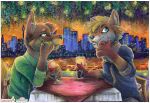  absurd_res anthro canid canine date fox furry furryart furryfandom hi_res kelpie mammal restraunt romantic 