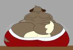  animal_crossing anthro back_rolls big_butt bottomwear brown_body brown_fur butt butt_focus canid canine canis clothing digby_(animal_crossing) domestic_dog floppy_ears fur gamingmarko grey_background hi_res huge_butt hyper hyper_butt male mammal morbidly_obese morbidly_obese_anthro morbidly_obese_male motion_lines nintendo obese obese_anthro obese_male overweight overweight_anthro overweight_male pants red_bottomwear red_clothing red_pants shih_tzu simple_background sitting solo tight_clothing torn_bottomwear torn_clothing torn_pants toy_dog 
