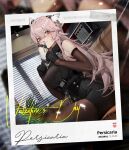  1girl animal_ears artist_request bare_shoulders black_skirt blinds blush box character_name copyright_name couch covering_mouth cowboy_shot dutch_angle elbow_gloves gift gift_box girls&#039;_frontline girls&#039;_frontline_neural_cloud gloves hair_between_eyes highres holding holding_gift indoors long_hair looking_at_viewer official_art on_couch pantyhose persicaria_(girls&#039;_frontline_nc) pink_eyes pink_hair polaroid ribbed_shirt shirt sitting skirt sleeveless sleeveless_shirt solo valentine 