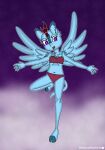  absurd_res anthro asian_mythology blossomblaze bra chest_fur chinese_mythology clothing east_asian_mythology equid equine fan_character female freckles hairless hasbro hi_res horn horse humanoid kirin long_tail looking_at_viewer mammal my_little_pony mythology open_mouth panties pony pose scales solo spread_wings tail underwear wings 