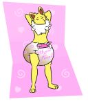  &lt;3 anthro cedric_the_hypno clothed clothing craigs.ink curvy_figure diaper diaper_fetish eyes_closed feces fur generation_1_pokemon humanoid hypno_(pokemon) male messy_diaper neck_tuft nintendo pink_background pink_heart pokemon pokemon_(species) pooping satisfied_look simple_background soiled_diaper soiling soiling_diaper solo spiral text_on_diaper tuft wearing_diaper white_body white_fur yellow_body yellow_fur 