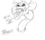  2017 black_eyes dialogue elemental_creature fangs flora_fauna flower flower_creature flowey_the_flower looking_at_viewer male marcushunter open_mouth plant signature solo talking_to_viewer teeth text tongue tongue_out undertale undertale_(series) 