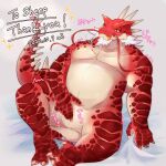  alli_paeonia anthro belly claws dragon hi_res itzamna lifewonders male masturbation musclegut nude pecs red_body red_scales scales slit solo tokyo_afterschool_summoners 