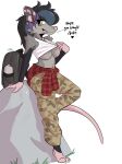  anthro backpack breasts capaoculta clothed clothing didelphid female hi_res looking_at_viewer mammal marsupial notde_(oc) solo under_boob virginia_opossum 