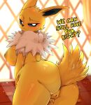  2023 absurd_res anthro anthrofied anus areola ashraely bedroom_eyes big_breasts big_butt black_inner_ear black_nose blue_eyes blush breasts butt butt_tuft cheek_tuft dialogue digital_media_(artwork) eeveelution electricity english_text eyebrows facial_tuft female fur generation_1_pokemon genitals half-closed_eyes head_tuft hi_res hip_tuft inside jolteon light looking_at_viewer looking_back looking_back_at_viewer multicolored_body multicolored_fur narrowed_eyes neck_tuft nintendo nipples nude pokemon pokemon_(species) pokemorph presenting presenting_hindquarters pupils pussy question raised_eyebrow raised_tail rear_view seductive side_boob smile solo sunlight tail tail_tuft talking_to_viewer text thick_thighs tuft white_body white_fur white_pupils yellow_areola yellow_body yellow_fur yellow_nipples 