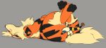  2023 arcanine arlean_(raster_dreams) balls between_butt big_butt blush butt crossed_legs duo eyes_closed face_in_ass fan_character feral fur generation_1_pokemon generation_2_pokemon genitals hi_res laying_on_ground looking_pleasured lying macro male mareep mouth_closed nintendo on_back orange_body orange_fur pokemon pokemon_(species) raised_head raised_leg raised_tail raster_dreams simple_background size_difference tail wide_hips 