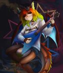  anthro dragon electric_guitar female guitar hi_res horn murfa music music_player musical_instrument plucked_string_instrument solo string_instrument wings 