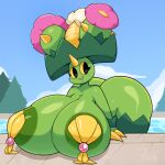  absurd_res bent_over big_breasts big_butt breasts butt elemental_creature female flora_fauna generation_3_pokemon generation_5_pokemon green_body hi_res huge_breasts huge_butt humanoid hybrid hyper hyper_breasts ludicolo maractus mostly_nude nintendo not_furry pasties plant pokemon pokemon_(species) pokemon_humanoid solo virito water 