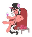  collar drunk equid equine female feral friendship_is_magic hasbro hi_res horse humor joke leash mammal my_little_pony pink_body pony purring_cat sitting sketch solo substance_intoxication 