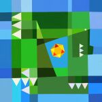  abstract_art abstract_background absurd_res alligator alligatorid anthro cagorical crocodilian geometric_background geometric_shapes hi_res male male/male minimalism reptile scalie simple_background solo 