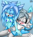  anthro aquatic_dragon balls blue_body blue_scales breasts canid canine dragon dragon_tail duo ejaculation eyes_closed fan_character female fox fox_tail fur genitals grey_body grey_fur hand_on_hip hands-free hi_res horn light_the_fox male male/female mammal marine mei_chang_(sirjzau) nipples on_bottom on_top open_mouth penetration penis reverse_cowgirl_position scales sega sex sirjzau sonic_the_hedgehog_(series) vaginal vaginal_penetration 