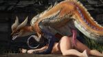  16:9 3d_(artwork) 4k absurd_res after_anal after_sex all_fours anal anal_penetration animal_genitalia animal_penis anonymous_artist balls bestiality bird_wyvern blue_body blue_scales bodily_fluids bottomwear butt capcom cheek_tuft claws cloaca cloacal_penis clothing collaboration cum cum_in_ass cum_inside detailed_background digital_media_(artwork) dinosaur doggystyle duo erection facial_tuft fangs feral feral_penetrating fluffy from_behind_position fur genital_fluids genitals grass great_izuchi great_sword_(monster_hunter) hair half-closed_eyes head_tuft headgear headgear_only headwear headwear_only hi_res human human_on_feral interspecies ivorylagiacrus izuchi larger_feral larger_male looking_at_viewer looking_back looking_back_at_viewer looking_pleasured lying male male/male male_penetrated mammal messy monster_hunter mostly_nude mounting multicolored_body multicolored_fur narrowed_eyes nude on_front on_ground on_top orange_body orange_eyes orange_fur outside pants penetration penis pinned plant pupils reptile scales scalie sex sharp_claws sharp_teeth shoulder_tuft size_difference slit_pupils smaller_human smaller_male teeth theropod tuft two_tone_body two_tone_fur weapon white_body white_fur white_scales widescreen 