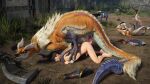  16:9 3d_(artwork) 4k absurd_res all_fours anal anal_penetration animal_genitalia animal_penis armor bestiality bird_wyvern blue_body blue_scales bottomwear capcom cheek_tuft claws cloaca cloacal_penis clothing clothing_aside detailed_background digital_media_(artwork) dinosaur doggystyle duo_focus erection facial_tuft fangs feral feral_penetrating feral_penetrating_human feral_penetrating_male fluffy from_behind_position fur genitals grass great_izuchi great_sword_(monster_hunter) group hair head_tuft headgear headgear_only headwear headwear_only hi_res human human_on_feral human_penetrated interspecies ivorylagiacrus izuchi larger_feral larger_male lying male male/male male_on_feral male_penetrated male_penetrating male_penetrating_male mammal monster_hunter mostly_nude mounting multicolored_body multicolored_fur nude on_front on_ground on_one_leg on_top orange_body orange_eyes orange_fur outside pants penetration penis pinned plant pupils reptile scales scalie sex sharp_claws sharp_tail shoulder_tuft size_difference slit_pupils smaller_human smaller_male sniffing sniffing_clothes standing step_position tail tail_tuft teeth theropod tuft two_tone_body two_tone_fur underwear underwear_sniffing weapon white_body white_fur white_scales widescreen 