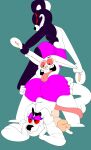  absurd_res adultpartypunch anal animate_inanimate anthro bear bottomwear brian_griffin butt clothed clothing cotton_candy_(smolbunnyxoxo) danganronpa digital_media_(artwork) facesitting family_guy genitals group hi_res humanoid_genitalia lagomorph leporid licking male male/male mammal monokuma multicolored_body nude oral panties penetration penis plushie plushophilia rabbit rimming sex simple_background sitting sitting_on_another smile smolbunnyxoxo smolbunnyxoxo(parasite) split_color teeth tongue tongue_out toony trio underwear white_body 