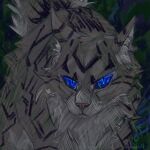  blue_eyes darknessisaisha domestic_cat felid feline felis feral forest forest_background holly_(disambiguation) male mammal nature nature_background plant solo tree warriors_(cats) 