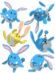  :d :o alternate_color animal_focus azumarill closed_mouth commentary_request happy highres kanno_(kan_save) no_humans pokemon pokemon_(creature) shiny_pokemon simple_background smile white_background 