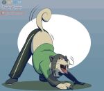  domestic_cat felid feline felis hi_res mammal nintendo open_mouth persian_(disambiguation) pokemon stretching tail transformation yawn 