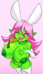 big_breasts breasts carrot clothing dart_(thecon) food genitals goblin hair hi_res huge_breasts humanoid legwear nipples not_furry pink_hair plant pussy thecon thigh_highs vegetable 
