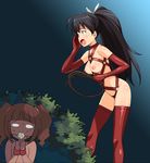  a1 ball_gag bdsm black_hair bondage bound breasts brown_hair cuffs dominatrix elbow_gloves femdom gag gagged ganaha_hibiki gloves handcuffs harness hiding highres idolmaster idolmaster_(classic) latex latex_gloves long_hair multiple_girls nipples o_o ponytail scared searching slave small_breasts sweat takatsuki_yayoi thighhighs twintails whip yuri 