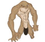  battletoads beast brow censored frog monster muscle oekaki simple_background tagu toad zaiu8 