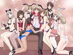  6+girls animal_ears ass axis_powers_hetalia belarus_(hetalia) belgium_(hetalia) black_hair brown_hair bunny_ears bunny_girl cross-laced_clothes eyebrows happy harem hungary_(hetalia) jewelry liechtenstein_(hetalia) long_hair maid masajiro multiple_girls pimp playboy ribbon ring seychelles_(hetalia) short_hair taiwan_(hetalia) thighhighs ukraine_(hetalia) united_kingdom_(hetalia) vietnam_(hetalia) 