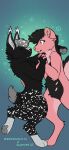  anthro felid feline female hi_res lynx male male/female mammal mephitid skunk skunkify 