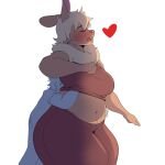  anthro comisariomcnuggets duo female human lagomorph larger_female leporid male male/female mammal rabbit size_difference slightly_chubby 
