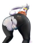  absurd_res anthro butt female generation_8_pokemon genitals hi_res humanoid interspecies nintendo nylon nylons pokemon pokemon_(species) pokephilia pussy raboot simple_background solo usagiero white_background 