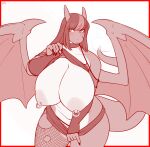  2023 anthro areola artist_name big_breasts biped blush border bottomwear bottomwear_down breasts charizard claws clothed clothing clothing_lift digital_media_(artwork) female finger_claws fishnet fishnet_clothing fishnet_legwear fishnet_topwear generation_1_pokemon hi_res horn huge_breasts iriedono legwear membrane_(anatomy) membranous_wings nintendo nipple_piercing nipple_ring nipples pants pants_down partially_clothed piercing pokemon pokemon_(species) pupils red_border ring_piercing shirt shirt_lift simple_background slit_pupils solo topwear white_background wings 