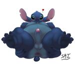  &lt;3 2023 alien anthro anus balls belly big_belly big_butt blue_body blue_fur blush bodily_fluids butt butt_grab chubby_anthro chubby_male claws disney erection fur genital_fluids genitals hand_on_butt hi_res humanoid_genitalia humanoid_penis legs_up lilo_and_stitch looking_at_viewer lying male moobs nipples notched_ear nude on_back overweight overweight_anthro overweight_male penis precum shadowninja976 signature simple_background slightly_chubby solo spread_anus spread_butt spread_legs spreading stitch_(lilo_and_stitch) thick_thighs white_background wide_eyed 