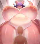  &lt;3 anthro areola belly big_breasts blush breasts convenient_censorship dragon duo female hair hi_res huge_breasts huge_hips huge_thighs human kakuteki11029 larger_anthro larger_female male mammal multicolored_body nipples non-mammal_breasts nude open_mouth overweight overweight_anthro overweight_female pink_areola pink_nipples purple_eyes purple_hair scalie size_difference smaller_human smaller_male thick_thighs two_tone_body white_body white_skin wide_hips 