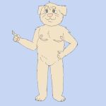  3_toes 5_fingers anthro artist big_clitoris bird_dog canid canine canis chubby_anthro chubby_intersex clitoris domestic_dog feet fingers floppy_ears fluffy fur genitals golden_retriever happy hi_res hunting_dog mammal mastectomy_scar nipples pink_beans pink_clitoris pink_nipples pink_nose retriever scar simple_background smile solo tdick toes trans_(lore) trans_man_(lore) werebeastfucker whiskers yellow_body yellow_fur 