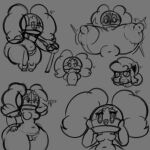  betty_(puffylover69) big_breasts breasts generation_8_pokemon genitals growth hi_res indeedee nintendo penis pokemon pokemon_(species) puffylover69 pussy short_stack sketch thick_thighs thighs 