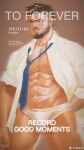  1boy abs bara beard briefs come_hither cover facial_hair feet_out_of_frame glasses highres large_pectorals looking_at_viewer loose_necktie magazine_cover male_focus male_underwear muscular muscular_male necktie nipples no_pants original pectoral_cleavage pectorals rouyuan_shiqi_(ro_seventeen) salaryman seductive_smile short_hair sideburns smile solo stomach thick_eyebrows thick_thighs thighs underwear white_male_underwear 