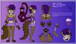  absurd_res canid canine chain clothing container cup destruteka fontozzio_anima hi_res lamp mammal model_sheet original_race panties pawpads soul tail underwear 