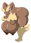  absurd_res alpha_channel anthro areola big_breasts big_butt black_sclera breasts brown_body brown_fur butt clenched_fists female fur generation_4_pokemon hi_res huge_breasts huge_butt lopunny marshall123x_(artist) mouth_closed multicolored_body multicolored_fur nintendo nipples one_eye_closed pink_eyes pokemon pokemon_(species) simple_background solo tail tan_body tan_fur transparent_background wink 