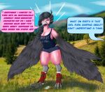  absurd_res acutegabby after_transformation avian beak bird bird_transformation birdtf breasts cockatoo crossgender feather_hair feathers female galah gender_change genderchange hi_res invalid_tag male_to_female mtf parrot pink pseudo_hair talons transformation transformation_app wings 