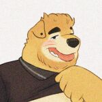  absurd_res anthro canid canine canis domestic_dog hi_res icon male male/male mammal profile slightly_chubby solo 