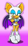  animal_ears breasts cleavage furry rouge_the_bat sexy smile sonic_the_hedgehog wings 